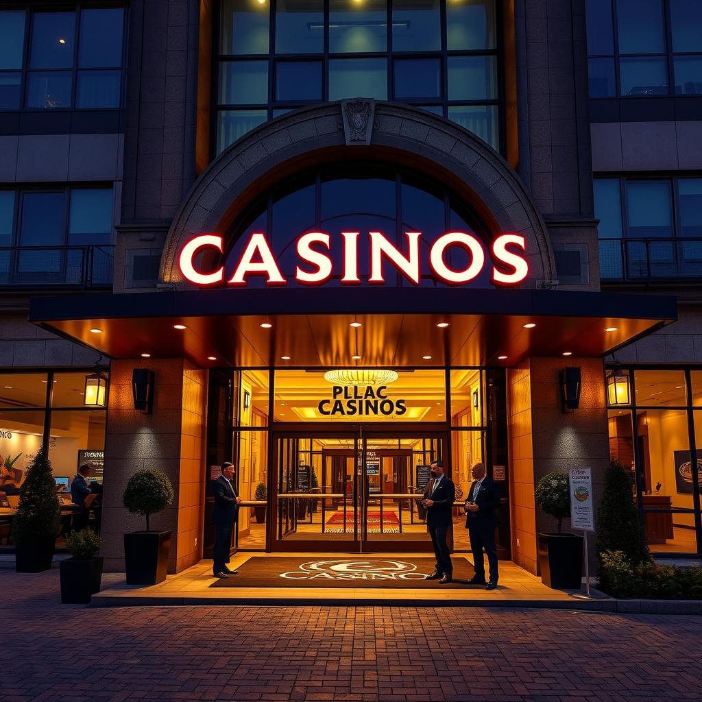 Wejście do Casinos Poland przy placu Andersa w Poznaniu Wejście do Casinos Poland przy placu Andersa w Poznaniu
