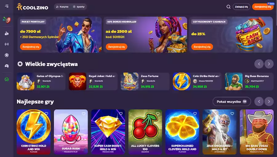 Coolzino casino strona Coolzino Opinie